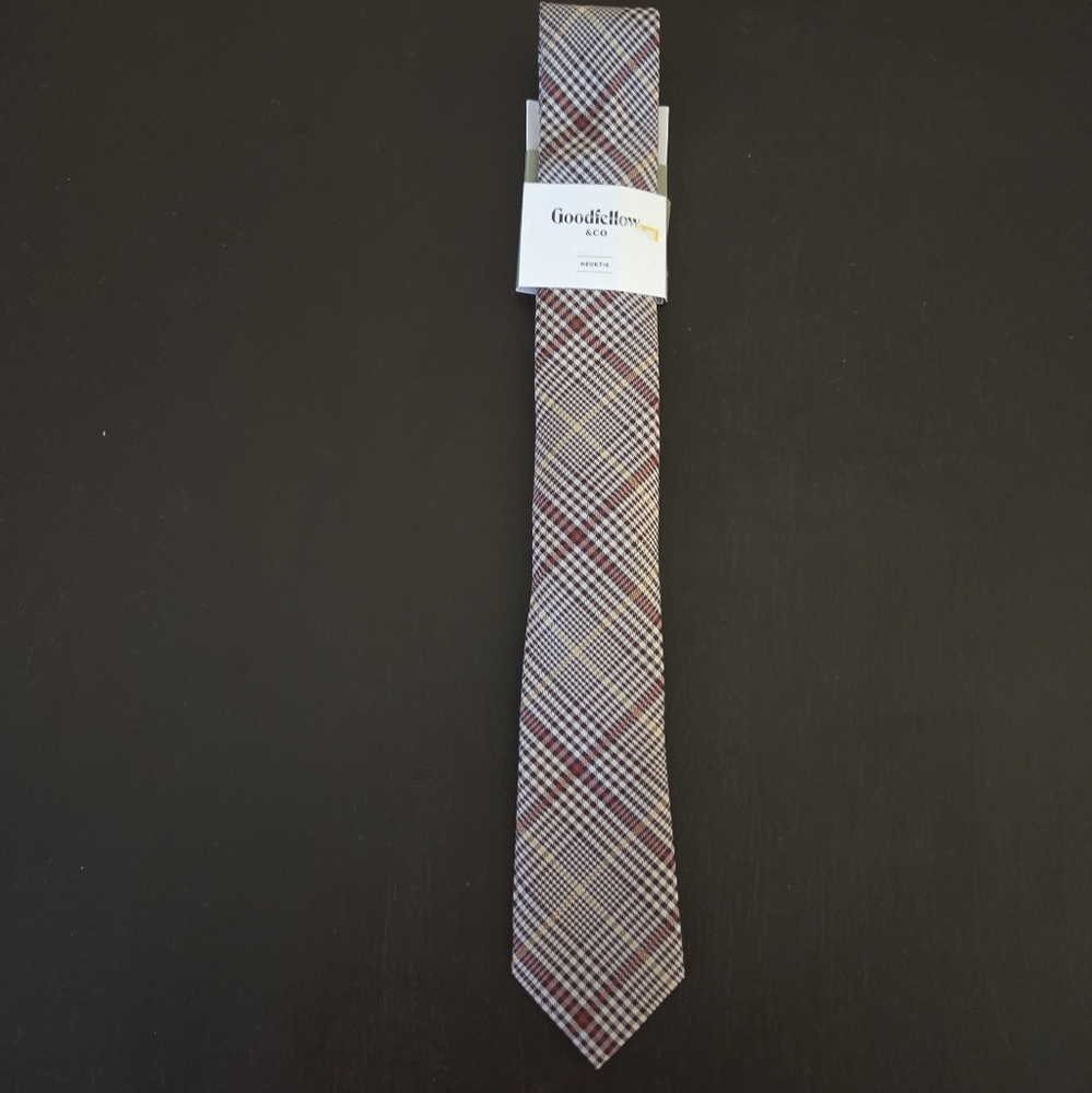 Goodfellow & Co Multicolor Glen‎ Plaid Necktie NEW